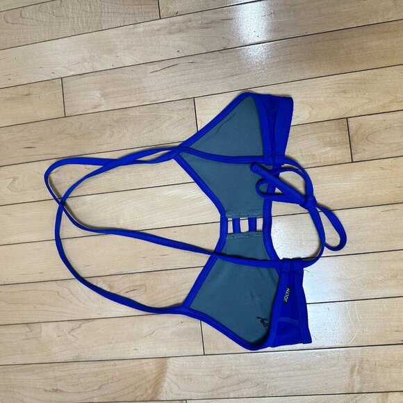 JOLYN Tomcat Style Bikini Top Swimsuit Swim Size Medium Cobalt Royal Blue - Picture 5 of 7